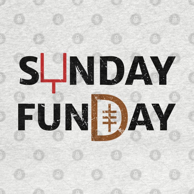 Sunday Funday American Football Gift by Tidio Art